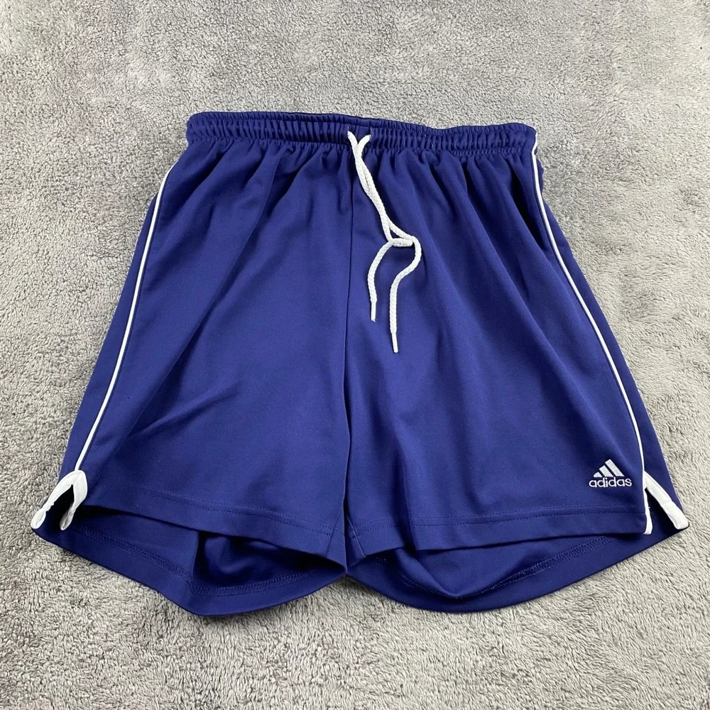 Vintage Adidas Running Jogging Soccer Shorts Mens Size Small Navy Blue